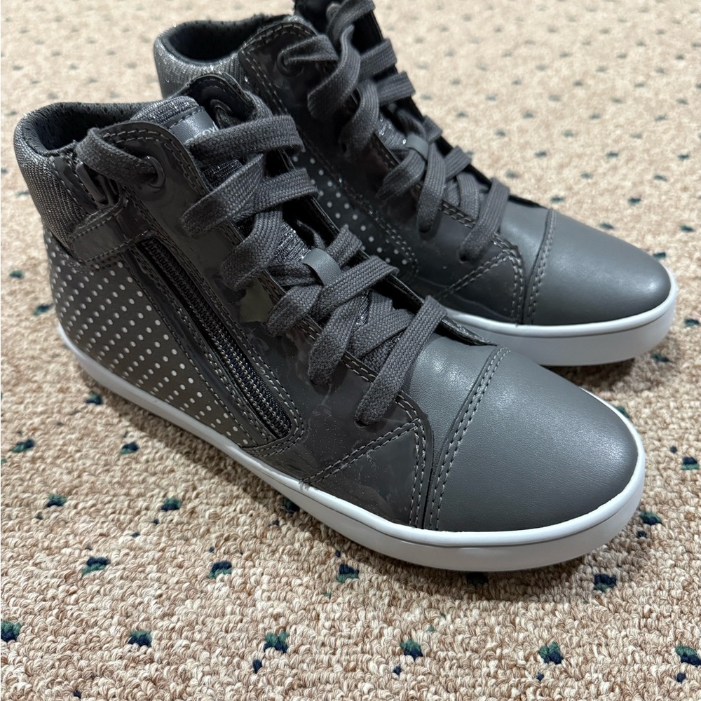 Geox Kids Gray High-Top Sneakers